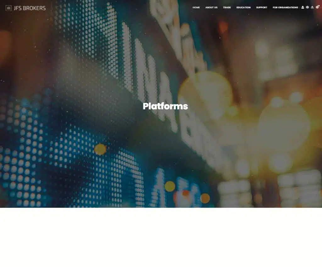 Página web de JFS BROKERS