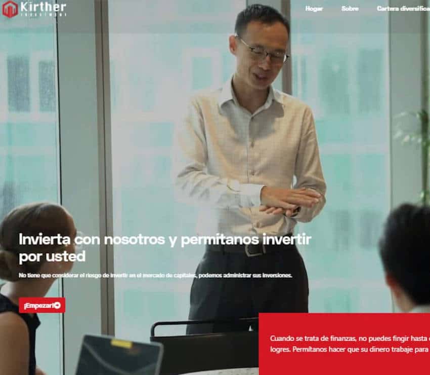 Página web de Kirther Investment