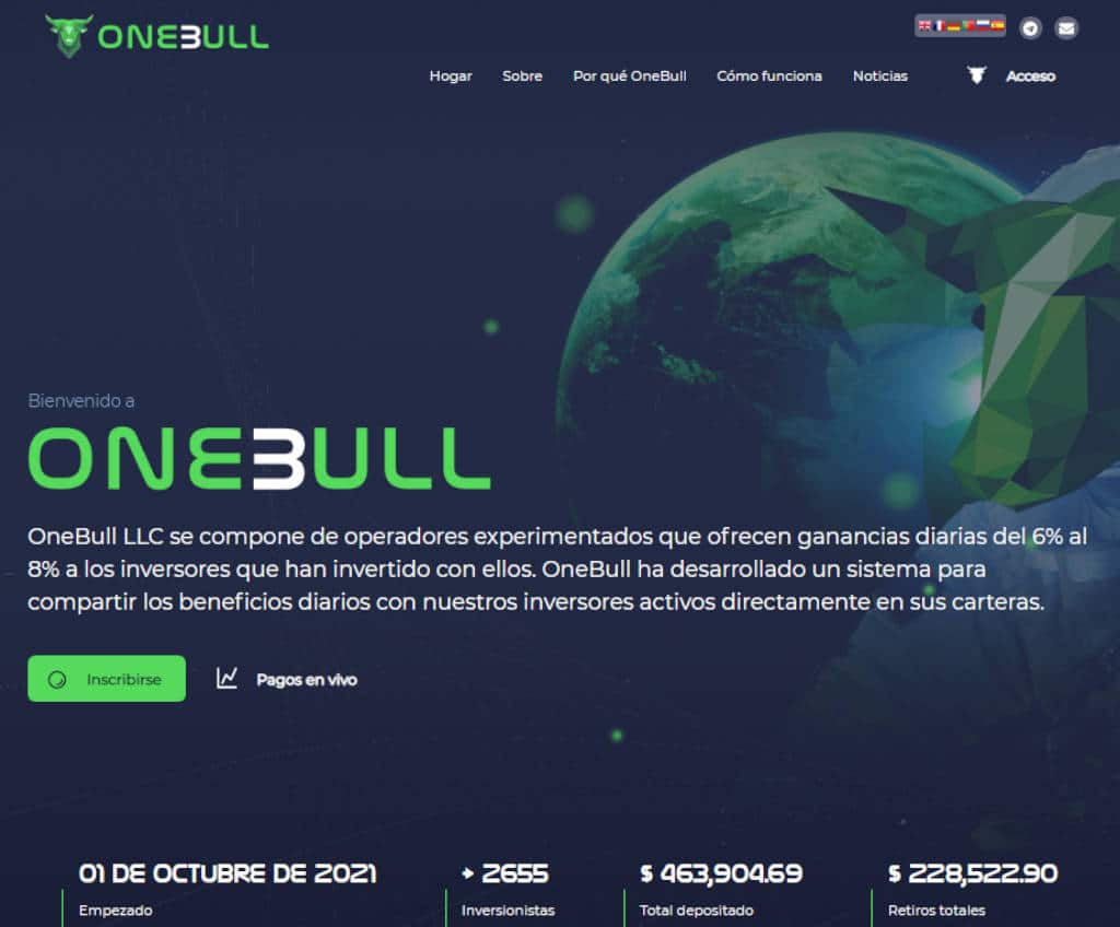 Página web de One Bull