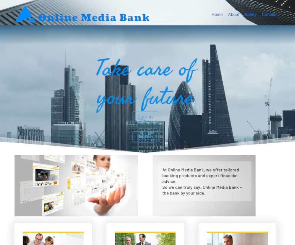 Página web de Online Media Bank