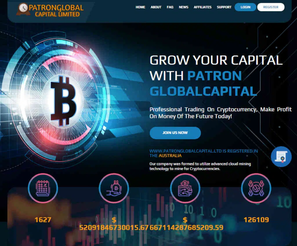 Página web de patronglobalcapital.ltd