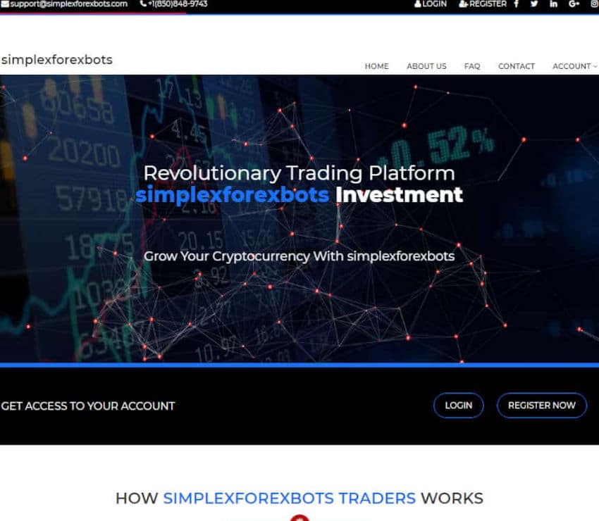 Página web de Simplexforexbots