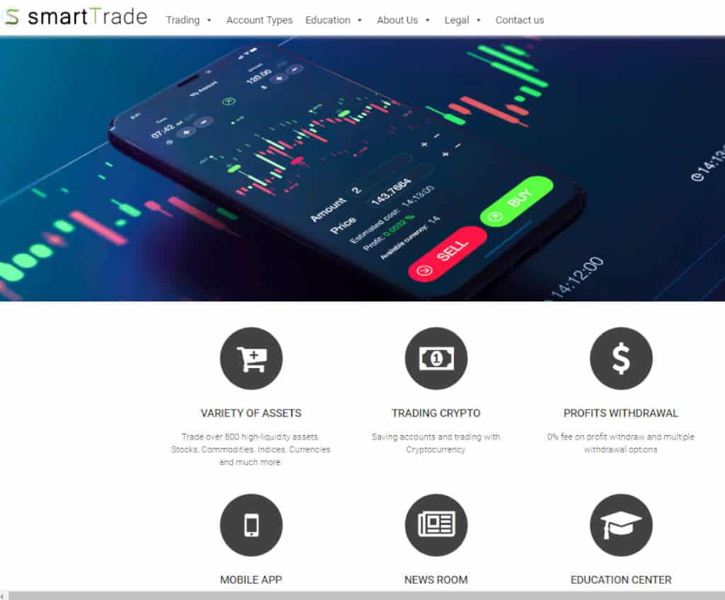 Página web de Smart Trade