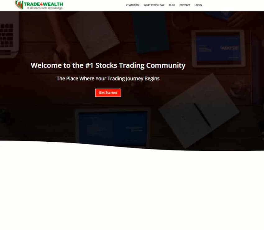 Página web de Trade4Wealth
