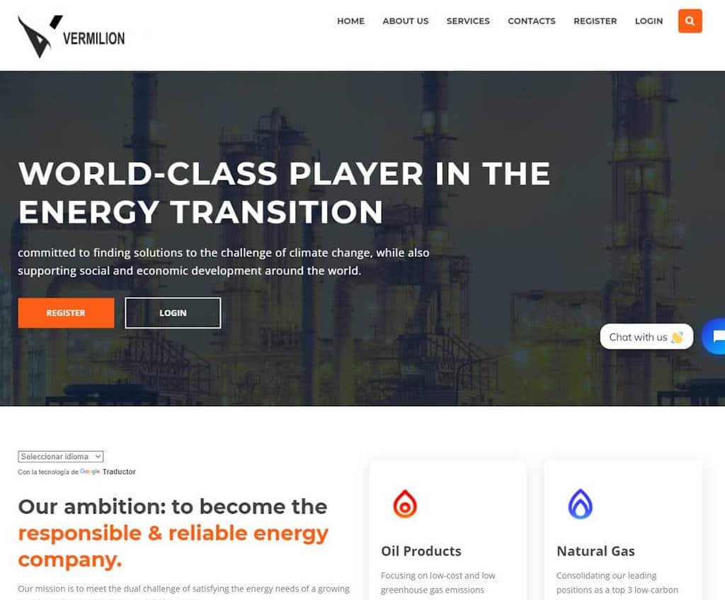 Página web de Vermilion Energy