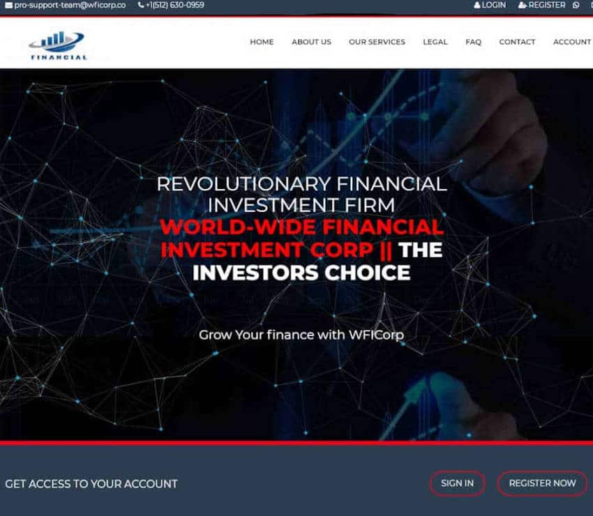 Página web de World Wide Financial Investment Corp