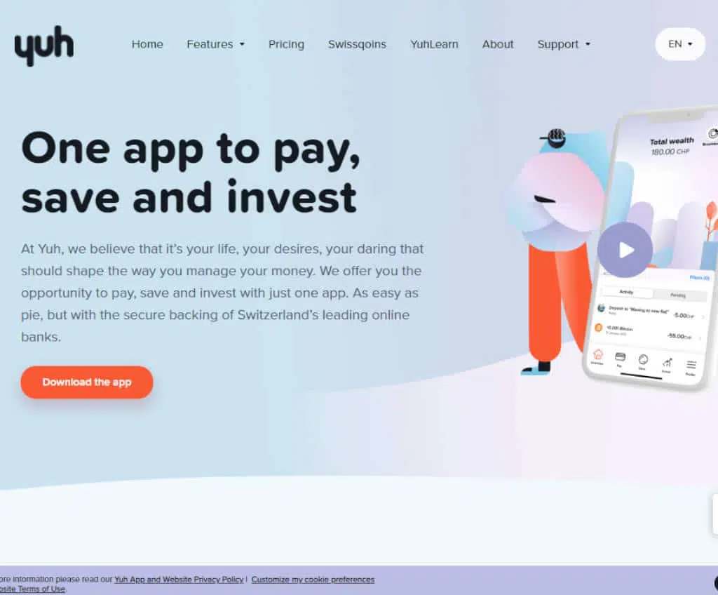 Página web de Yuh