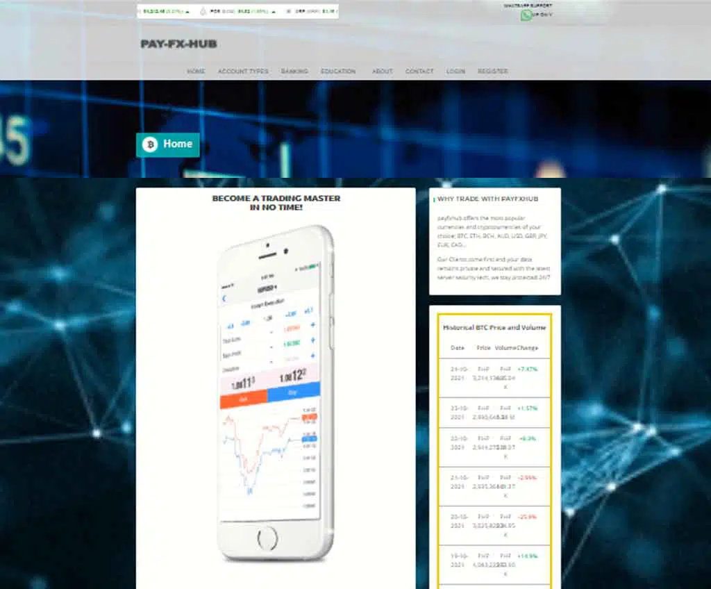 Página web de PAYFXHUB