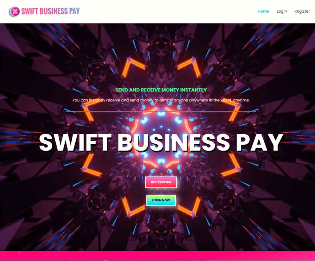 Página web de Swift Business Pay