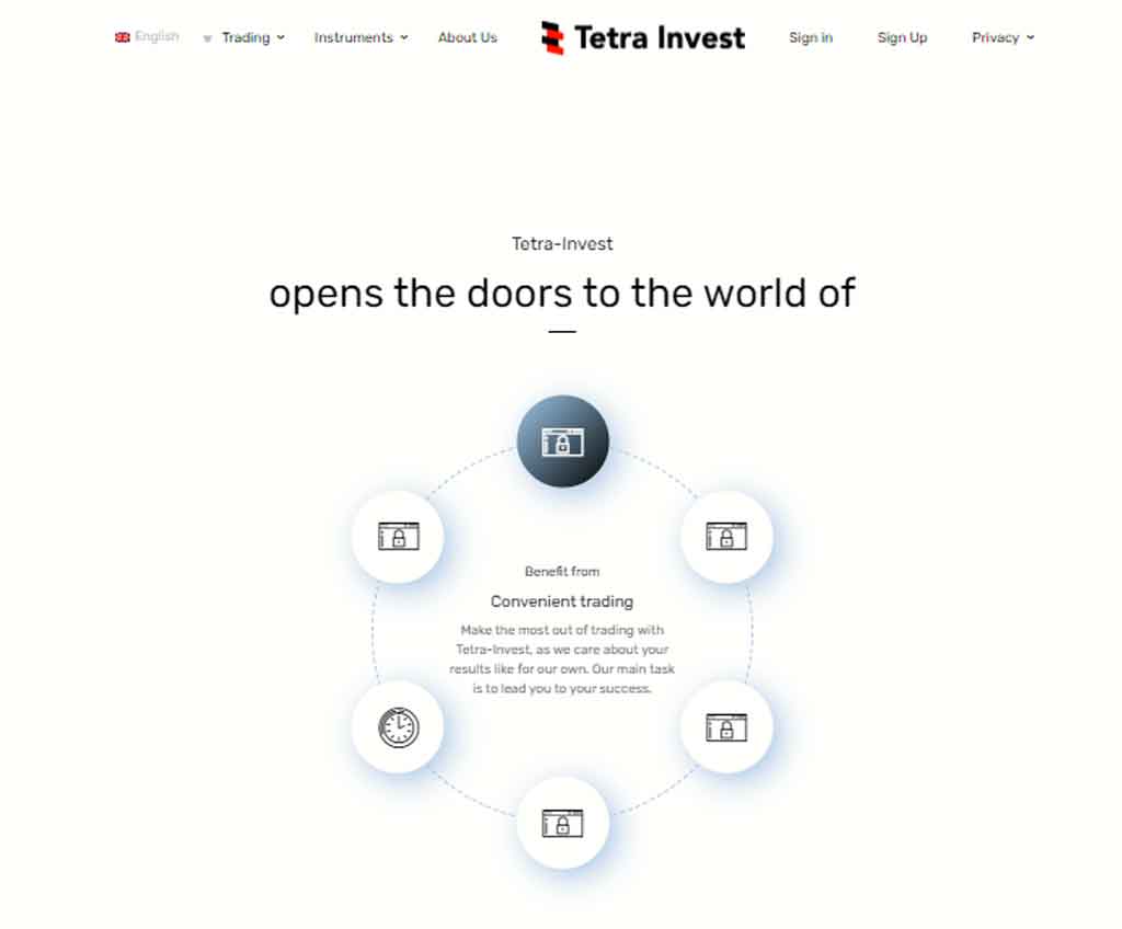 Página web de Tetra Invest