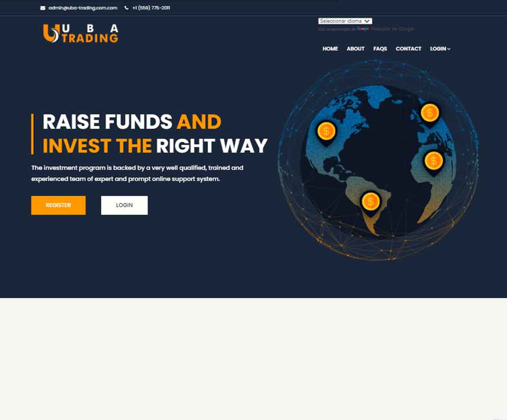 Página web de UBA Trading
