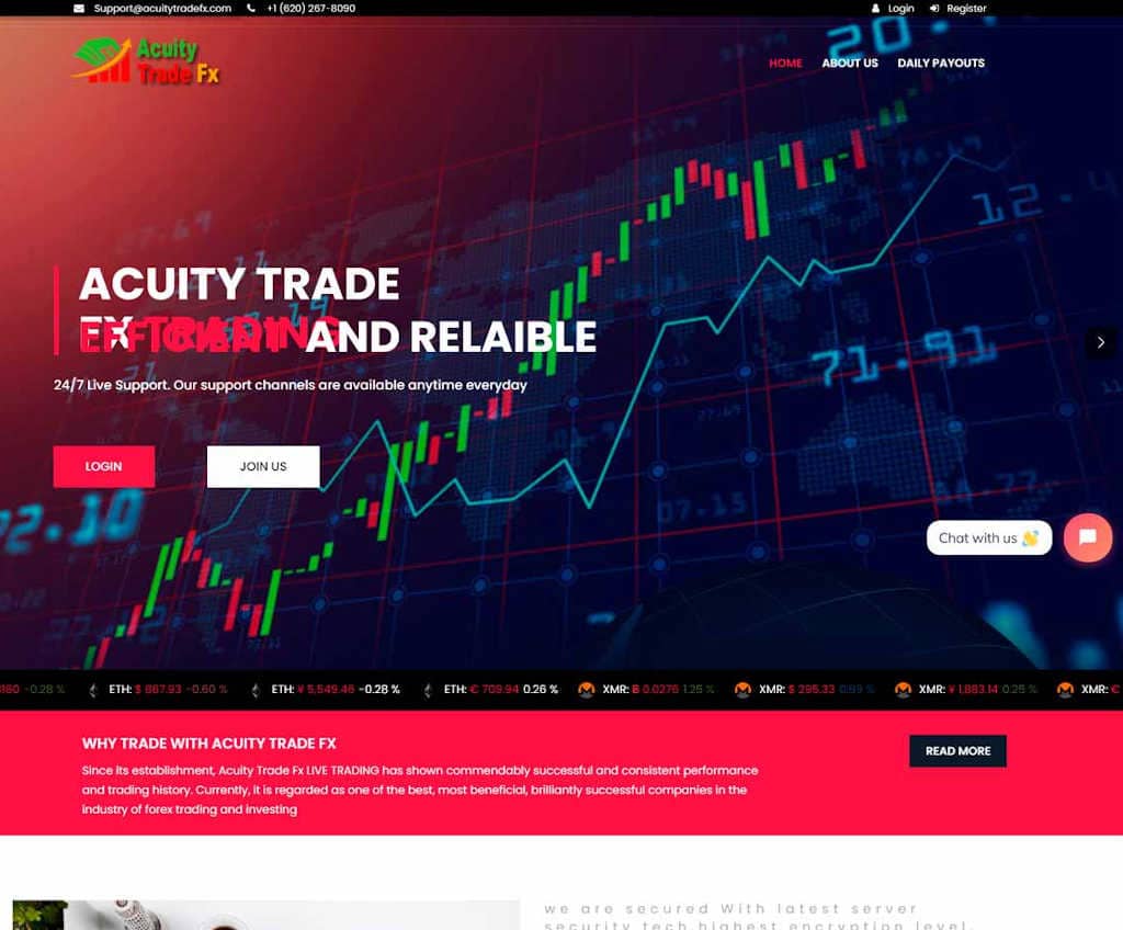 Página web de Acuity Trade Fx