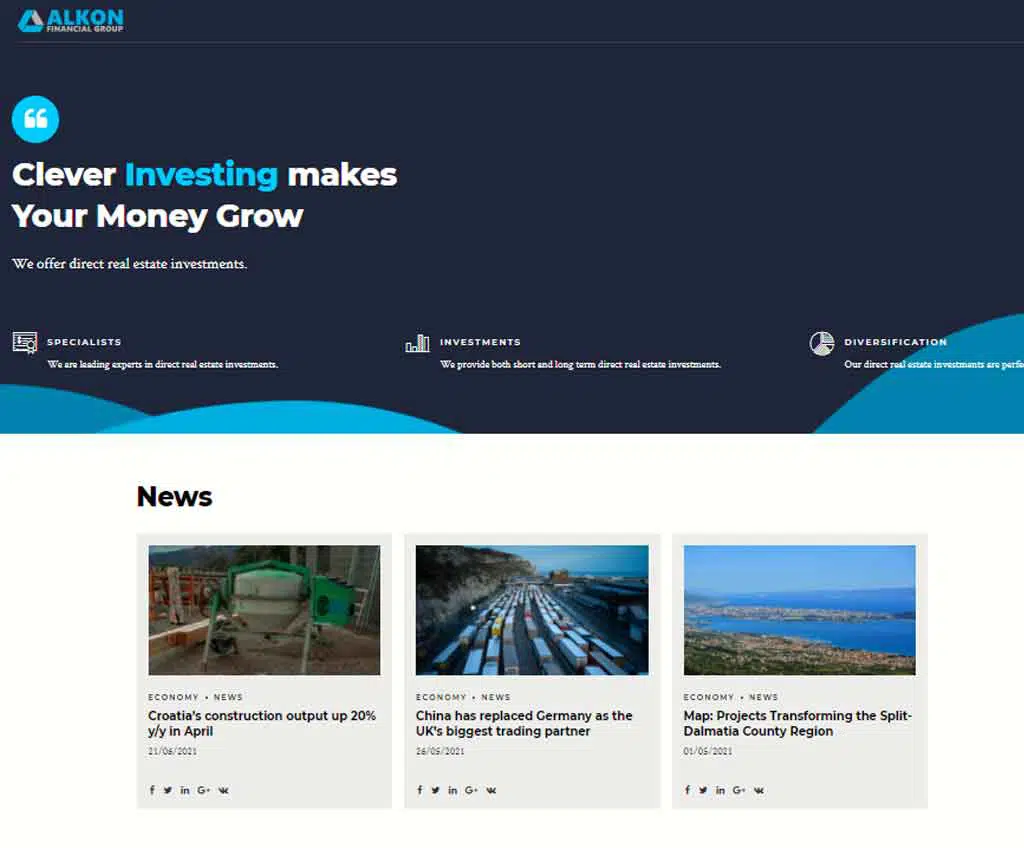 Página web de Alkon Financial Group