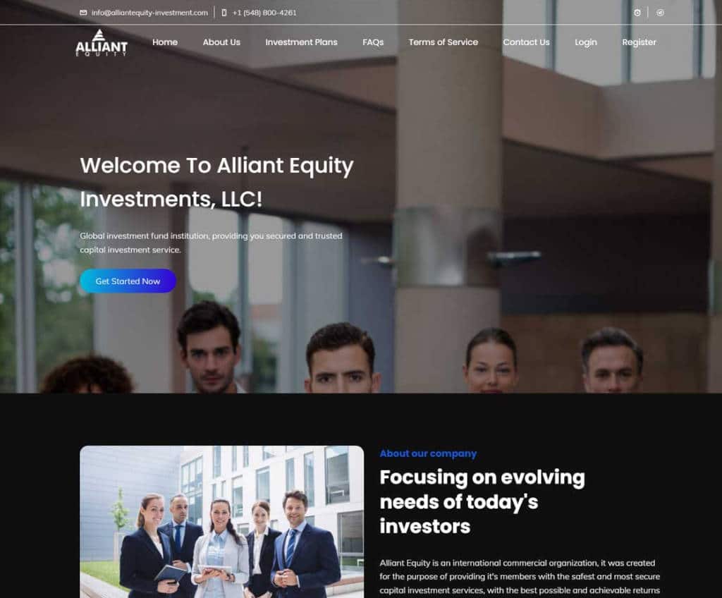 Página web de Alliant Equity