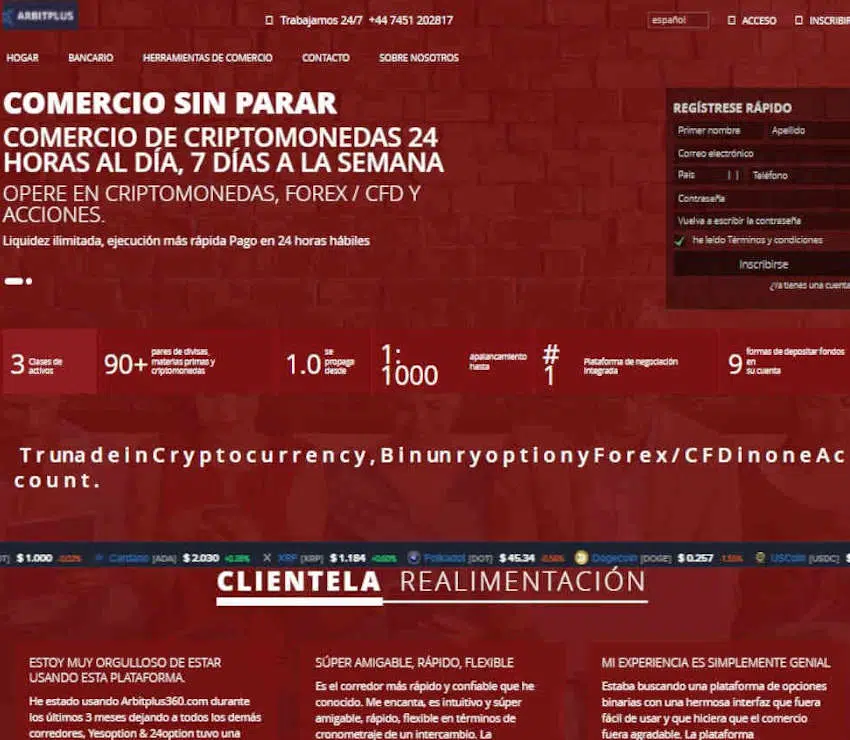 Página web de Arbitplus360.com