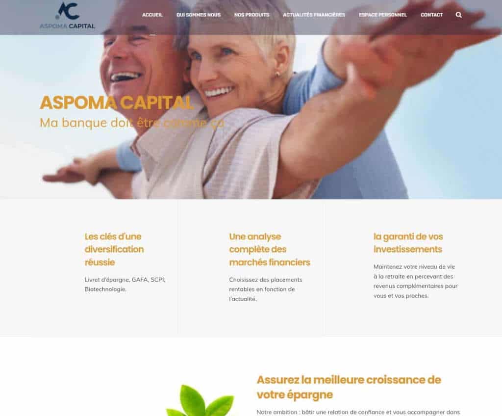 Página web de Aspoma Capital