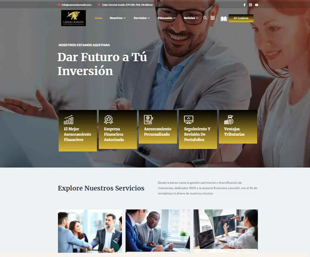 Página web de Cámara Bursátil