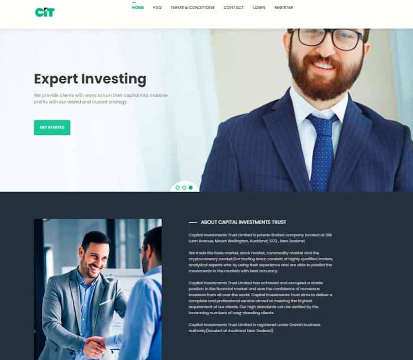 Página web de Capital Investments Trust