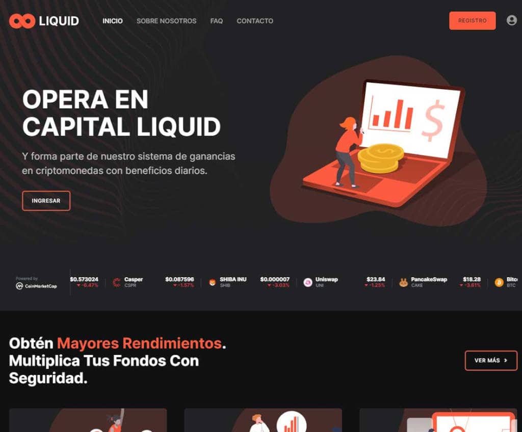 Página web de Capital Liquid