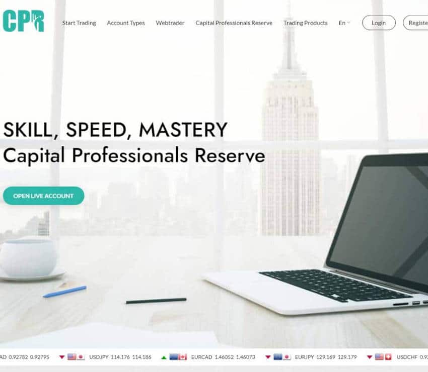 Página web de Capital Professionals Reserve