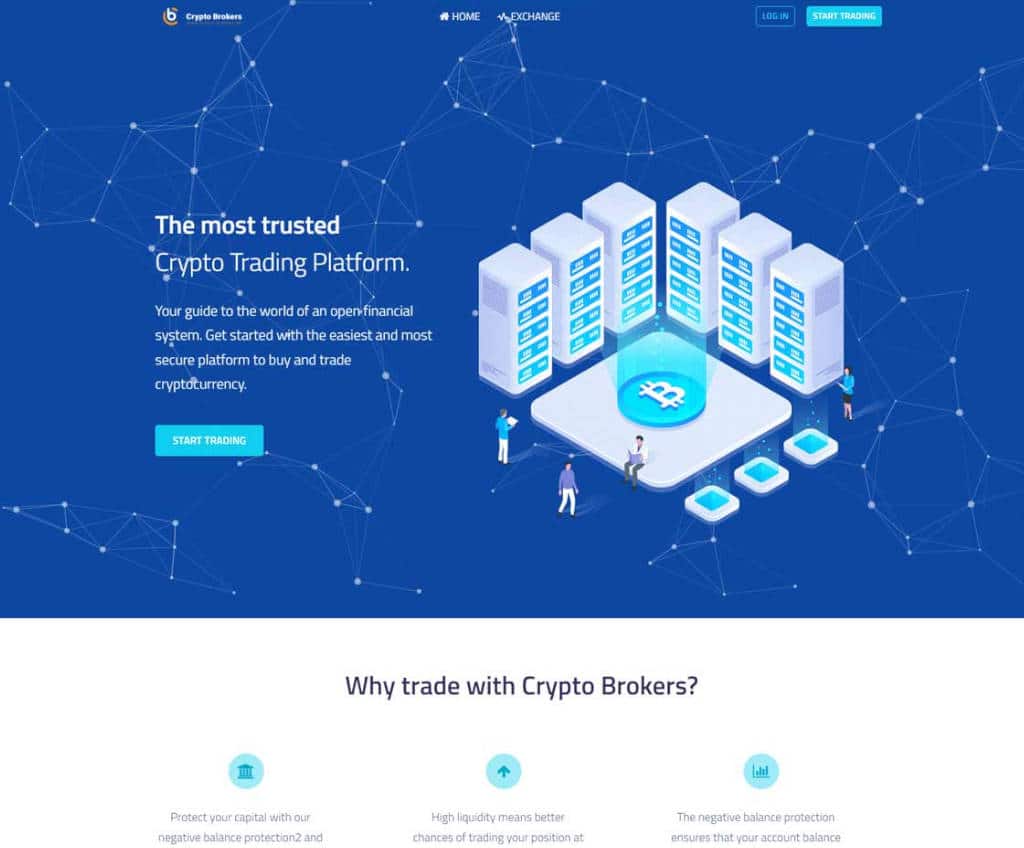 Página web de Crypto Brokers