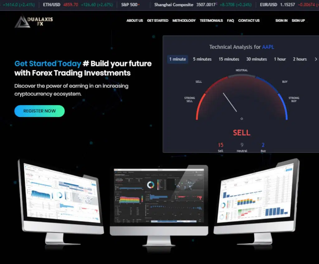 Página web de DualAxisFx