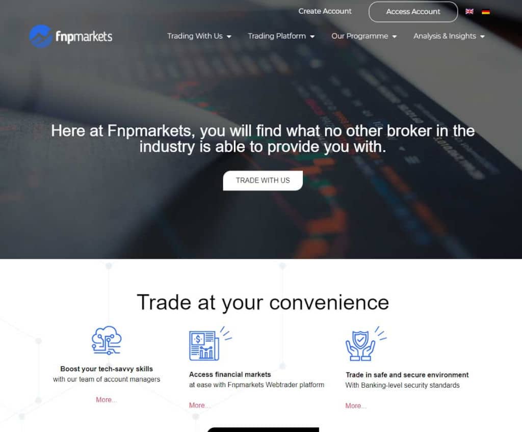 Página web de Fnpmarkets