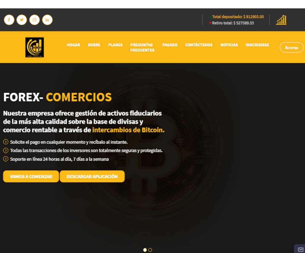 Página web de Forex-trades.org