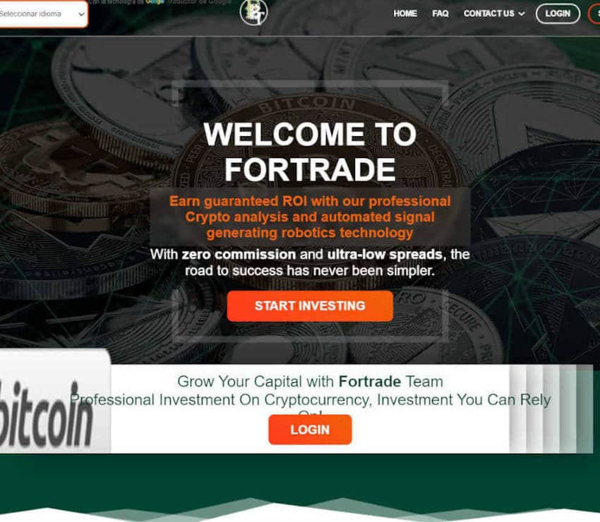 Página web de Fortrade