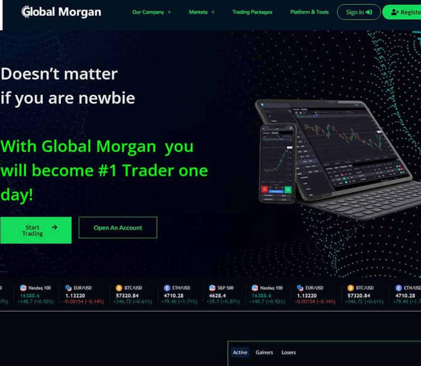 Página web de Global Morgan