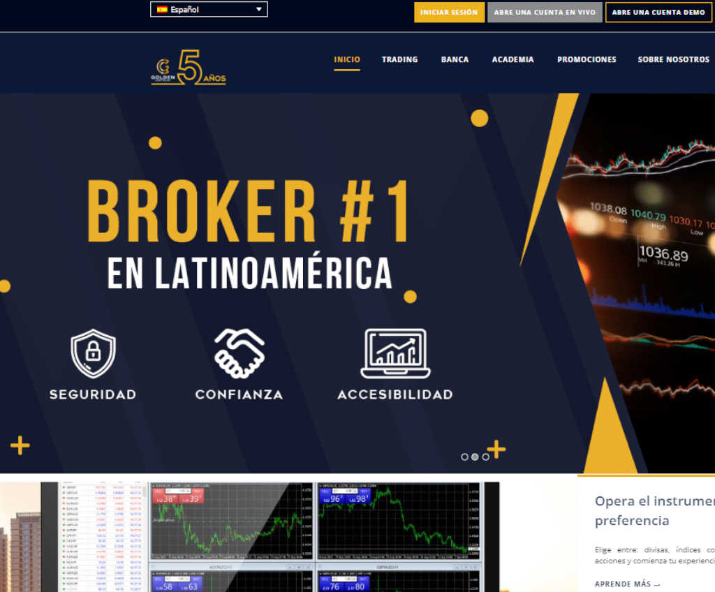 Página web de Golden Capital FX