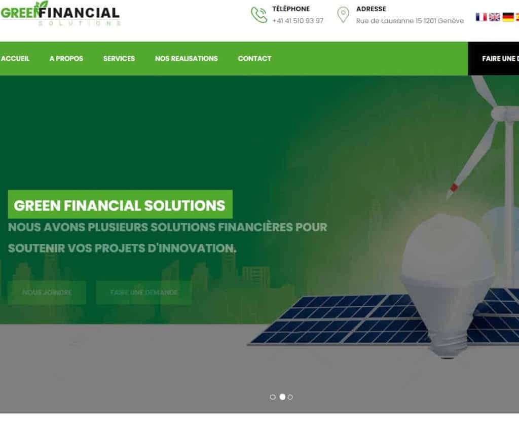 Página web de GREEN FINANCIAL