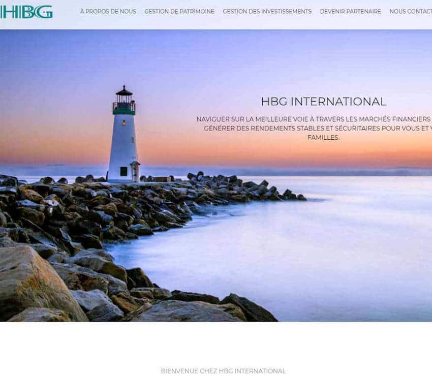 Página web de HBG International