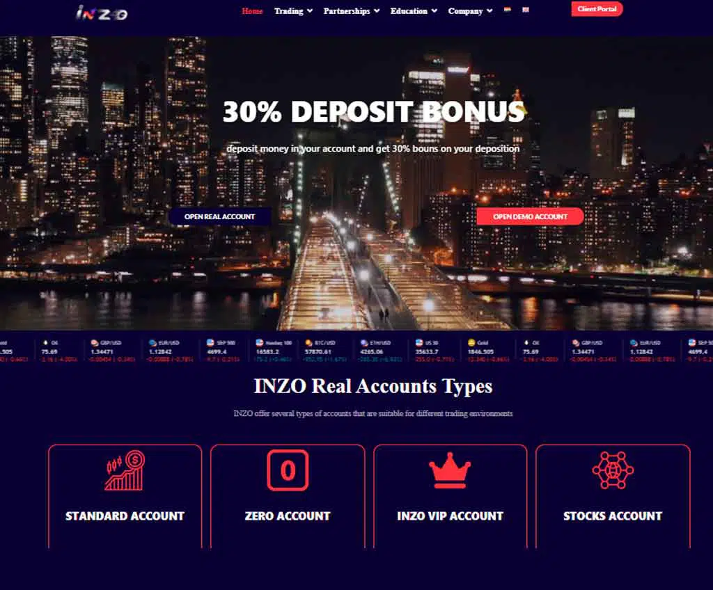 Página web de INZO