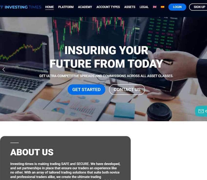 Página web de Investing Times