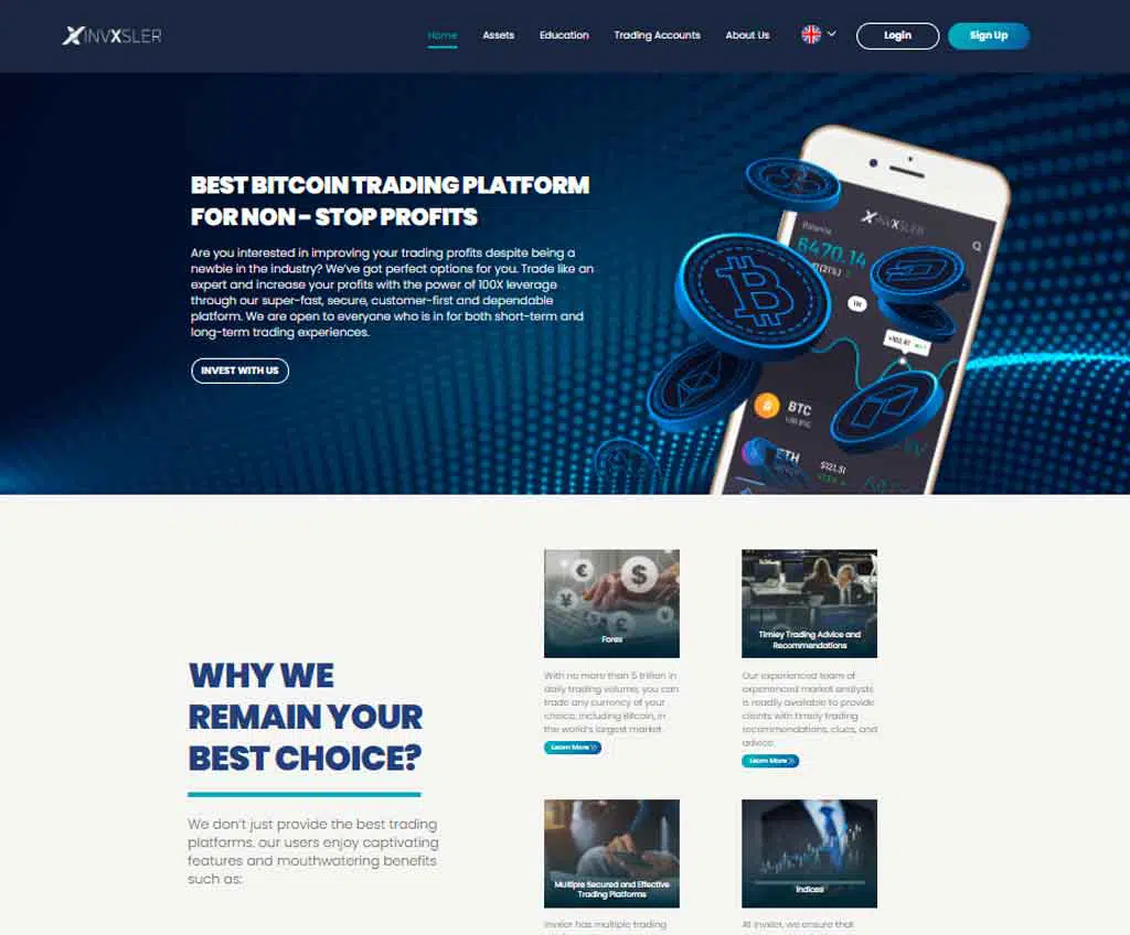 Página web de Invxsler