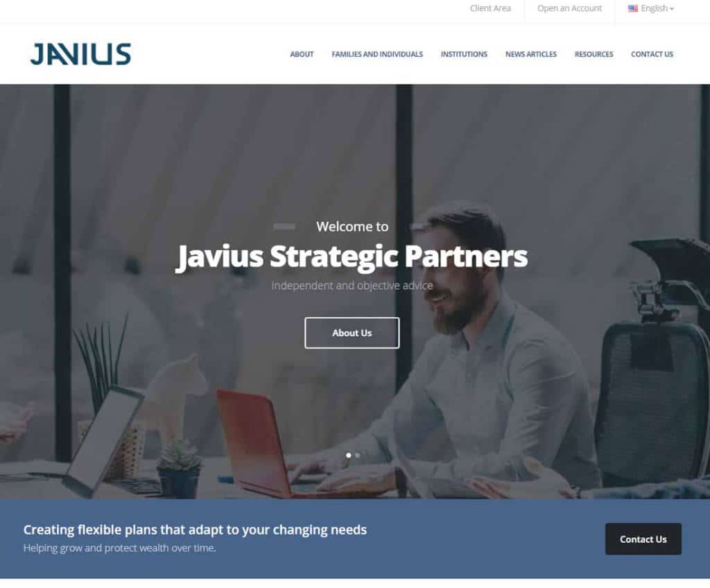 Página web de Javius