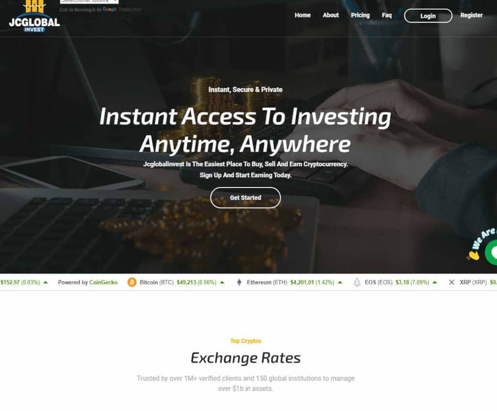 Página web de Jcglobalinvest