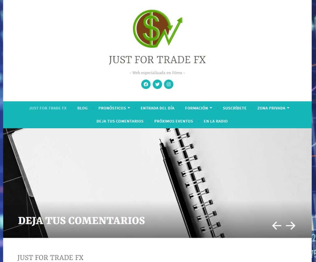 Página web de Just For Trade FX