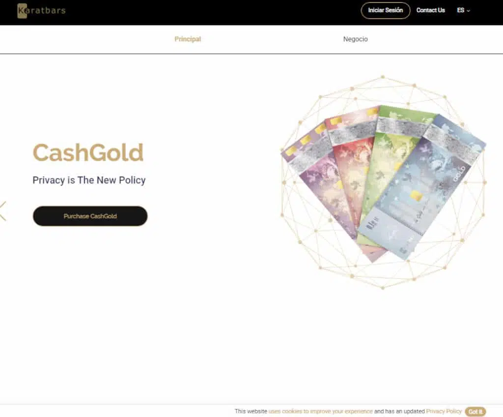 Página web de Karatbars