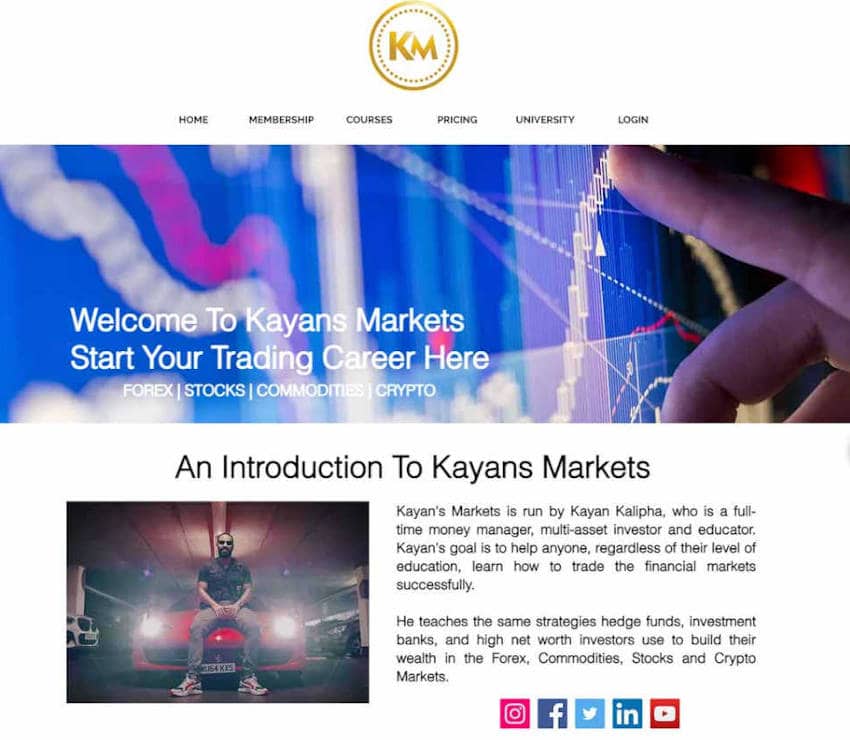 Página web de Kayans Markets