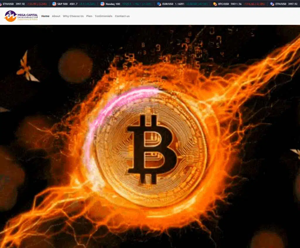 Página web de Mega Capital