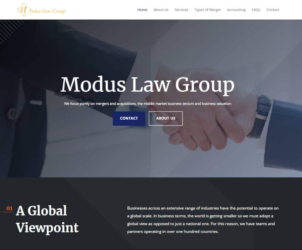 Página web de Modus Law Group