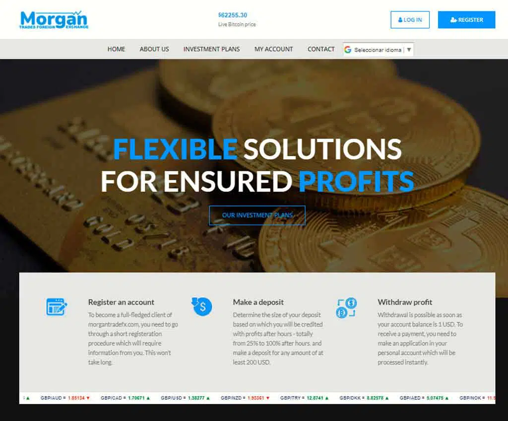 Página web de Morgan Trade Fx