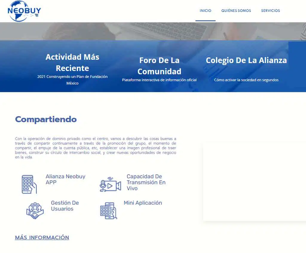 Página web de Neobuy