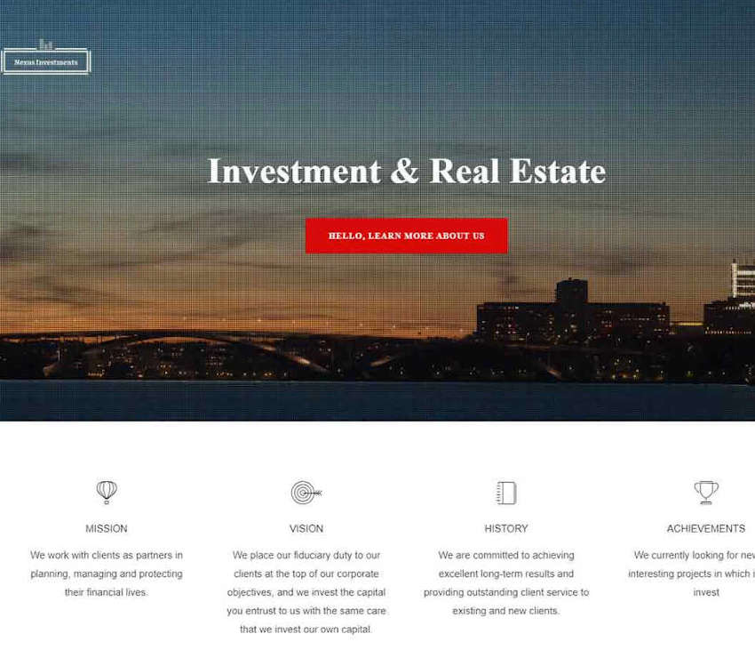 Página web de Nexus Investments