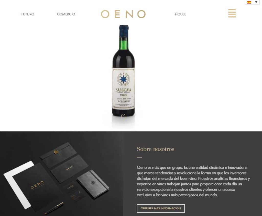 Página web de Oeno Group