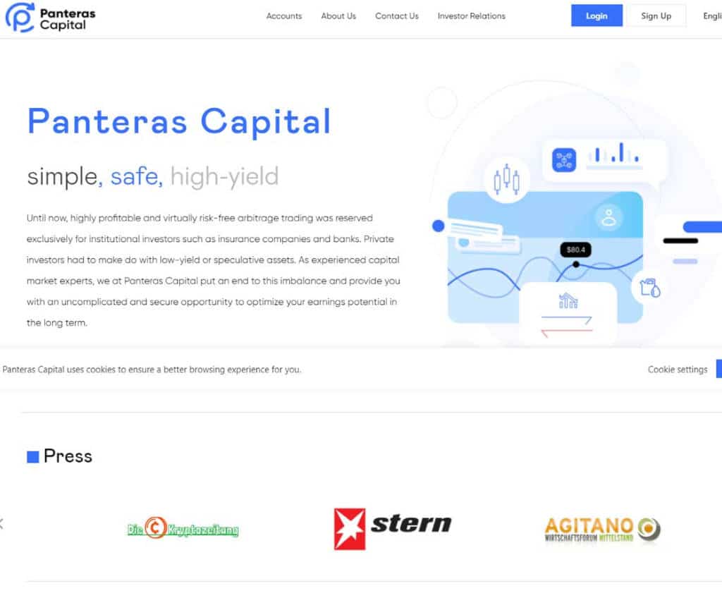 Página web de Panteras Capital