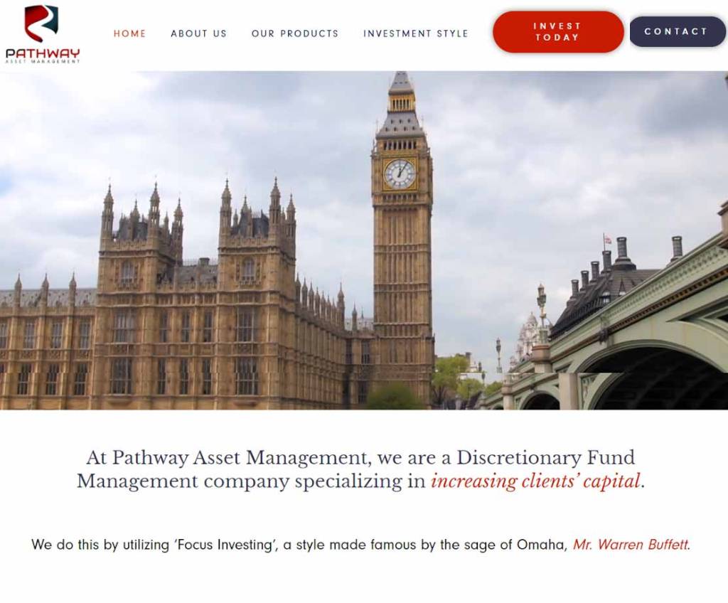 Página web de Pathway Asset Management