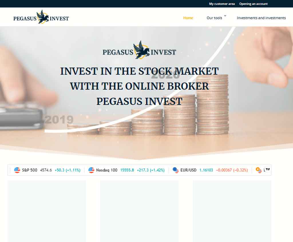 Página web de Pegasus Invest